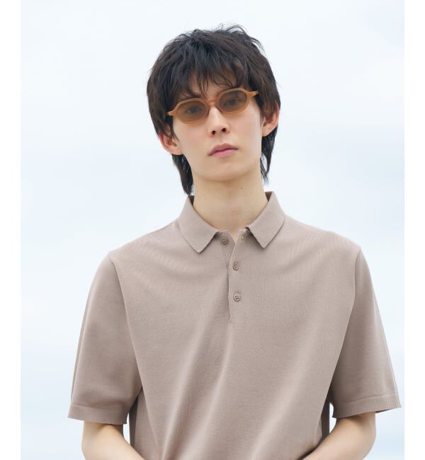  「SUNCUTGlasses/UV100%CUT ウェリントン型 サングラス [度無し専用] 横長 多角形 紫外線対策 UVカット」|サングラス|