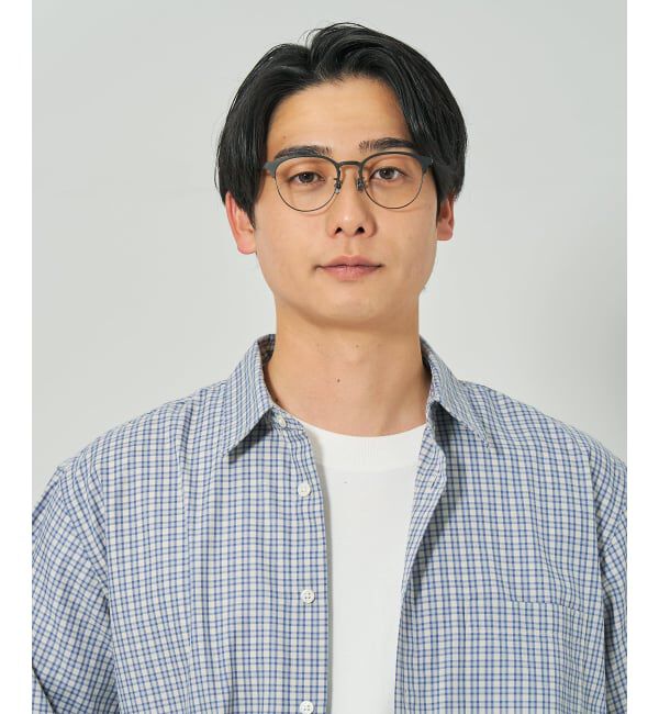  「ボストン型 メガネ | チタン 高級感  度あり 度なし メンズTITANIUM (ビジネス) レンズ交換券付」|メガネ|
