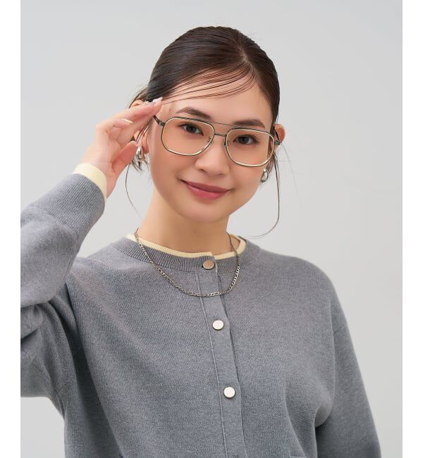  「ウェリントン型 メガネ | メタル 高級感  度あり 度なし メンズFASHION レンズ交換券付」|メガネ|グレー