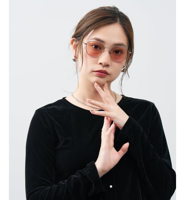  「ウェリントン型 サングラス | メタル カラーレンズ おしゃれ 紫外線対策 UVカット TREND SUNGLASSES」|サングラス|