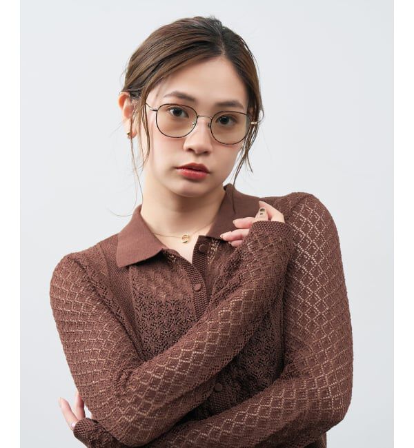  「ウェリントン型 サングラス | メタル カラーレンズ おしゃれ 紫外線対策 UVカット TREND SUNGLASSES」|サングラス|茶系デミ