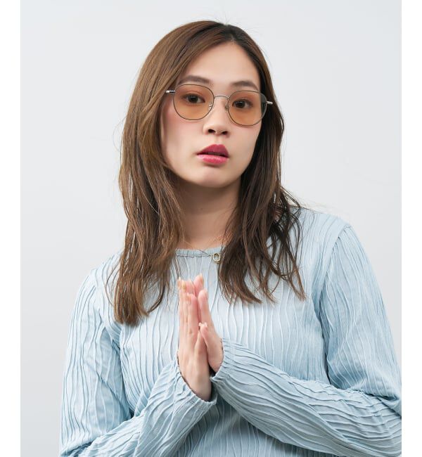  「ウェリントン型 サングラス | メタル カラーレンズ おしゃれ 紫外線対策 UVカット TREND SUNGLASSES」|サングラス|オリーブ