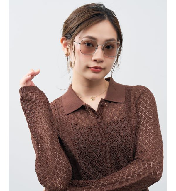  「ウェリントン型 サングラス | メタル カラーレンズ おしゃれ 紫外線対策 UVカット TREND SUNGLASSES」|サングラス|