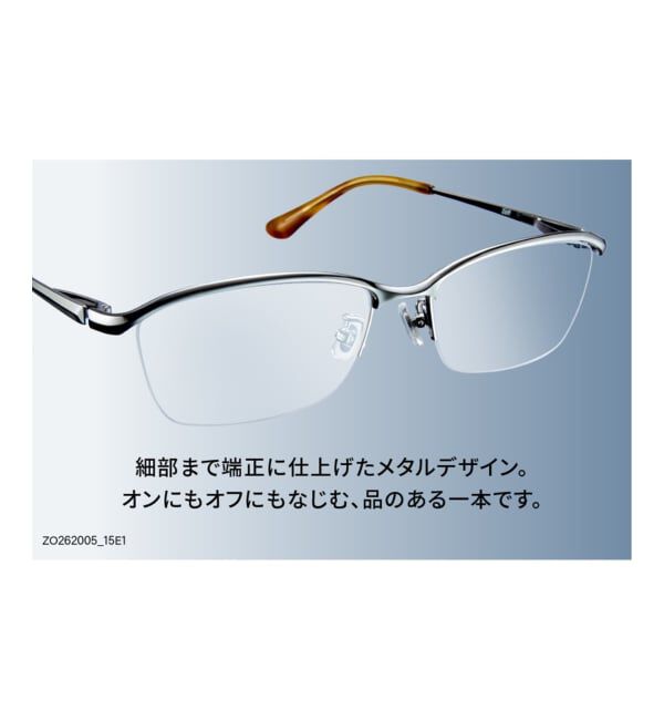  「STANDARD スクエア型 メガネ | チタン 軽量 メタル 高級感 伊達メガネ メンズ ビジネス レンズ交換券付」|メガネ|