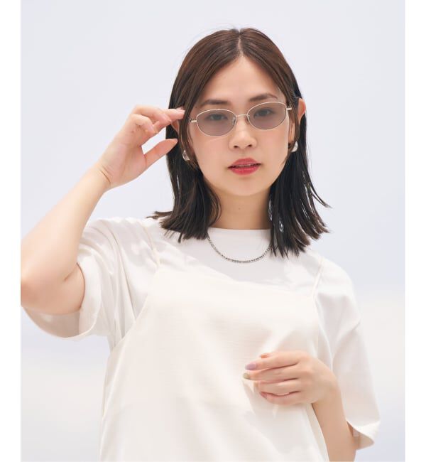  「SUNGLASSES COLLECTION オーバル型 サングラス | 軽量 メタル 紫外線対策 UVカット     」|サングラス|