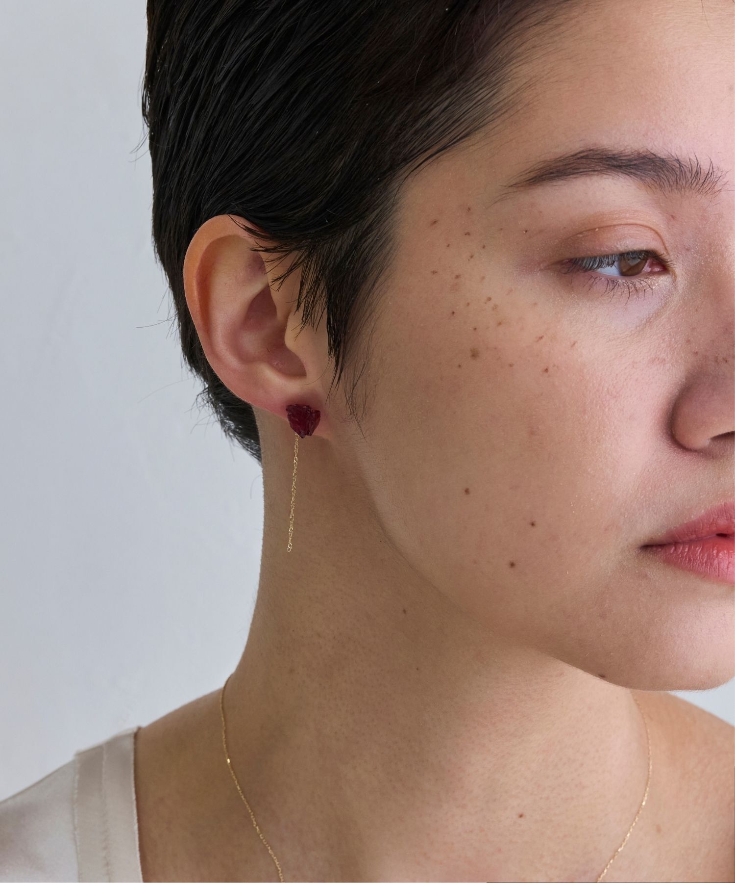 JUPITER「【K10】ダブルスクリューチェーンピアスキャッチ/4cm」|ピアス|