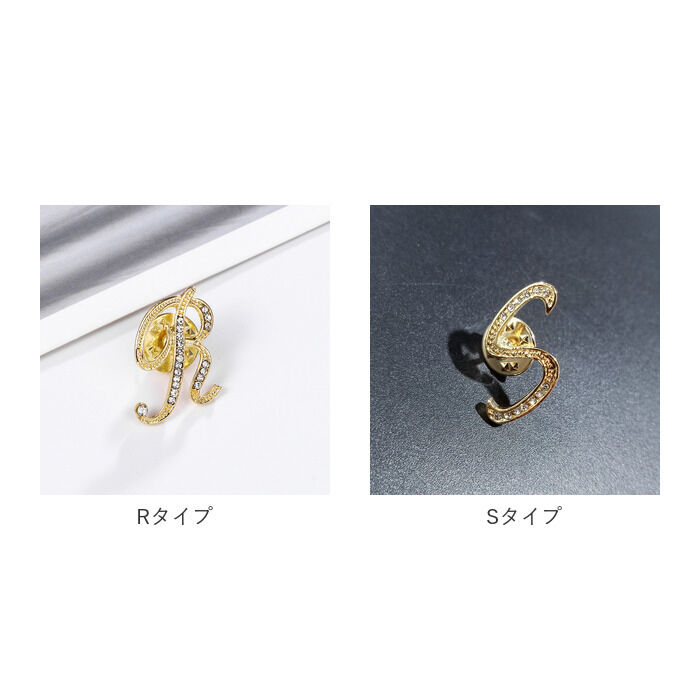 BACKYARD FAMILY「ブローチ おしゃれ 通販 イニシャルブローチ チャーム イニシャル ピンバッジ アクセサリー」|その他|