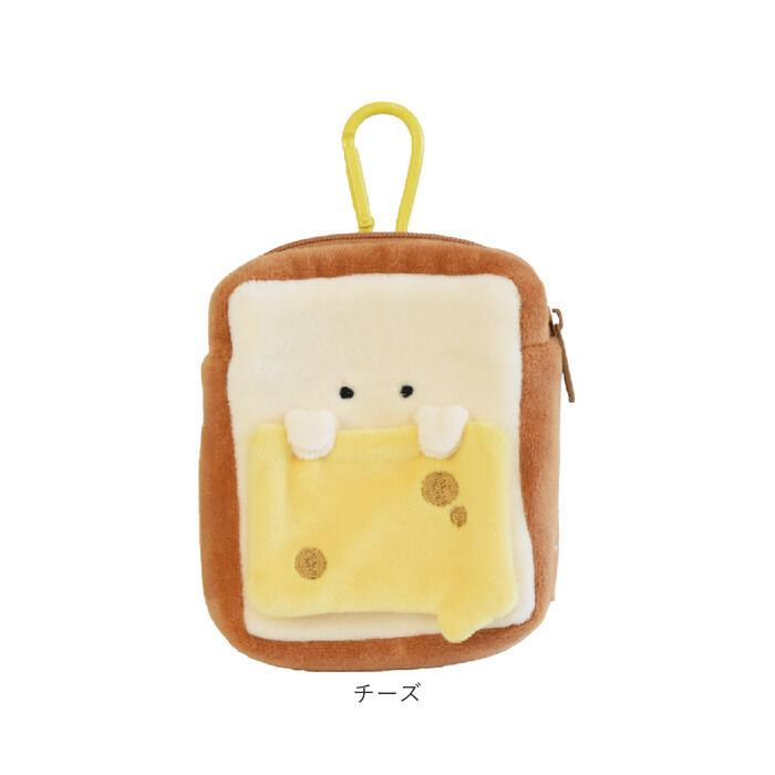 BACKYARD FAMILY「もちっと食ぱんさん ポーチ 通販 食パンさん カラビナポーチ カラビナ付きポーチ マスコット」|ポーチ|