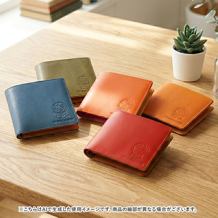 BACKYARD FAMILY「ドラえもん 財布 dor-53 通販 日本製 栃木レザー 姫路レザー 二つ折り財布 本革財布」|財布|