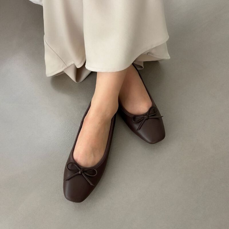 ORiental TRaffic「【 跳べるパンプス /　新色追加 】 バレエ シューズ /R-3208 厚手クッション フラット ヒール1ｃｍ」|パンプス|BROWN