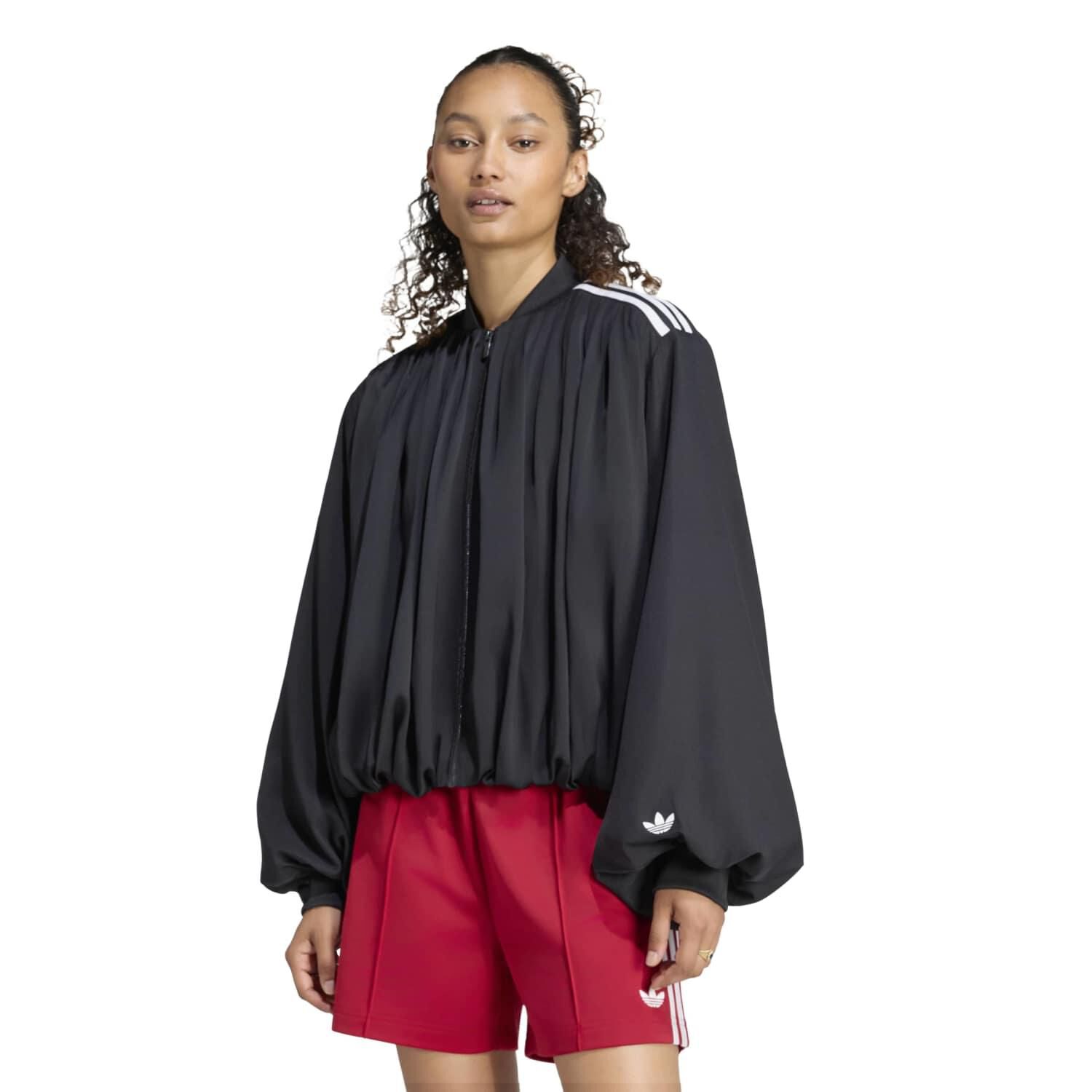 adidas「【ADIDAS ｳｪｱ】W SATIN PLEATED TT(ARCH2)」|ポロシャツ|ブラック