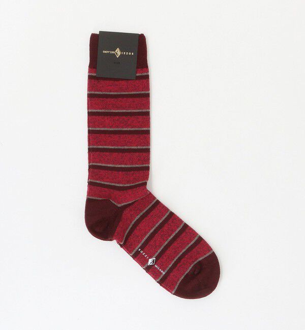 UNITED ARROWS「＜SOZZI＞ボーダー ソックス」|ソックス|RED