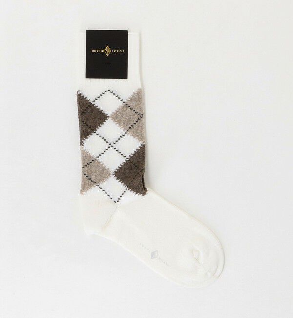 UNITED ARROWS「＜SOZZI＞アーガイル ソックス」|ソックス|OFF WHITE
