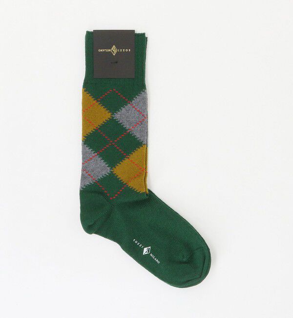 UNITED ARROWS「＜SOZZI＞アーガイル ソックス」|ソックス|DK.GREEN