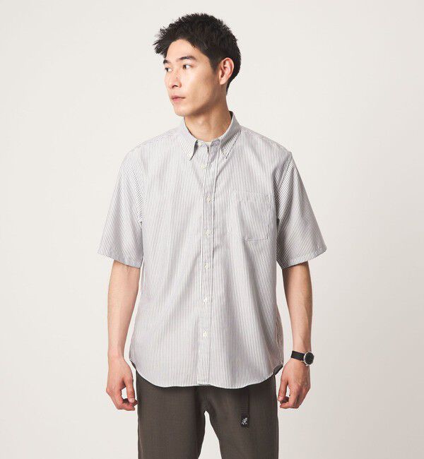 UNITED ARROWS green label relaxing「W/R オックス ボタンダウン 半袖 シャツ」|シャツ・ブラウス|