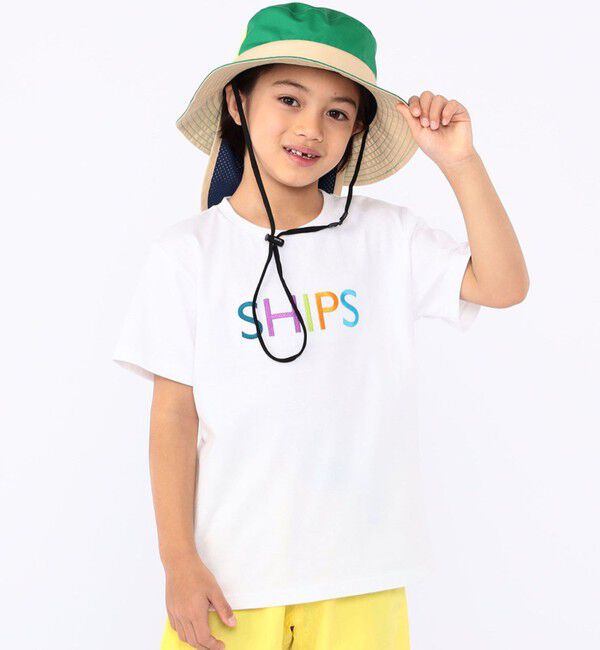 SHIPS KIDS「SHIPS KIDS:100～130cm / SHIPS ロゴ TEE」|Tシャツ・カットソー|ライトホワイト