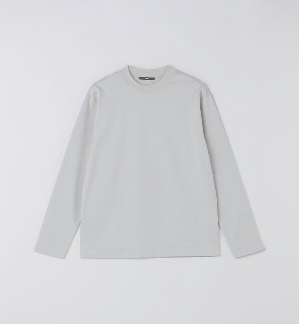 SHIPS「SHIPS: ハイゲージ クルーネック ロングスリーブ Tシャツ」|Tシャツ・カットソー|ライトグレー