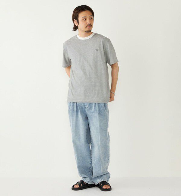 SHIPS Colors 「SHIPS Colors:〈速乾〉CAVE(R) ワンポイント ロゴ ボーダー Tシャツ◇」|Tシャツ・カットソー|