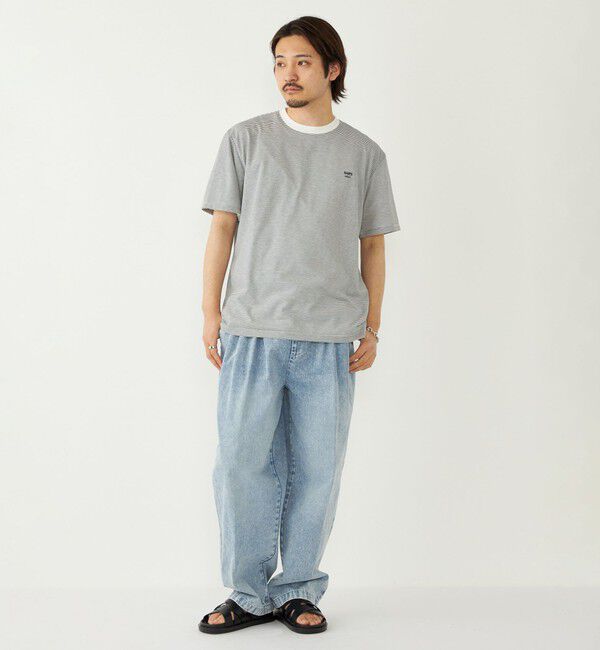 SHIPS Colors 「SHIPS Colors:〈速乾〉CAVE(R) ワンポイント ロゴ ボーダー Tシャツ◇」|Tシャツ・カットソー|