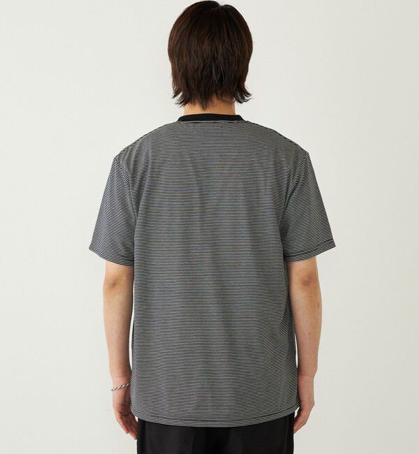 SHIPS Colors 「SHIPS Colors:〈速乾〉CAVE(R) ワンポイント ロゴ ボーダー Tシャツ◇」|Tシャツ・カットソー|