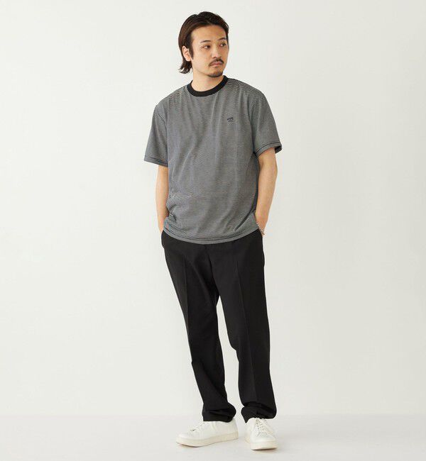 SHIPS Colors 「SHIPS Colors:〈速乾〉CAVE(R) ワンポイント ロゴ ボーダー Tシャツ◇」|Tシャツ・カットソー|