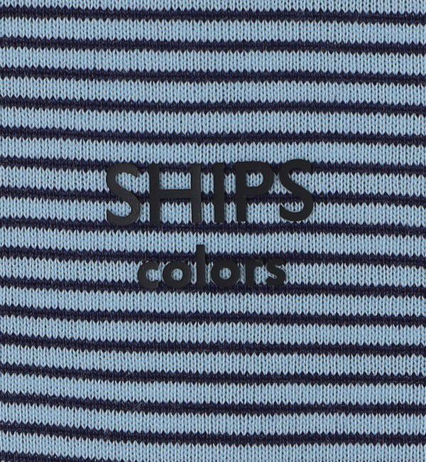 SHIPS Colors 「SHIPS Colors:〈速乾〉CAVE(R) ワンポイント ロゴ ボーダー Tシャツ◇」|Tシャツ・カットソー|