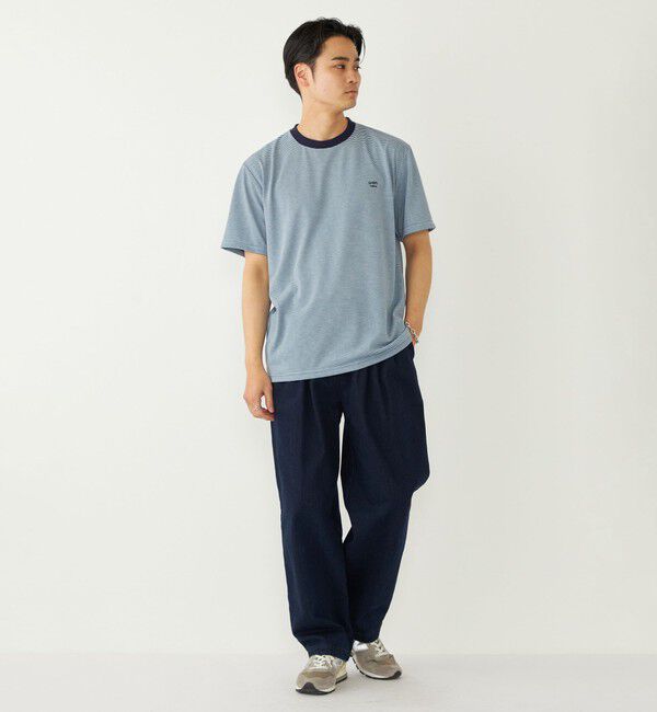 SHIPS Colors 「SHIPS Colors:〈速乾〉CAVE(R) ワンポイント ロゴ ボーダー Tシャツ◇」|Tシャツ・カットソー|