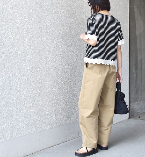 SHIPS Colors 「SHIPS Colors:〈洗濯機可能〉リンク レース コンビ TEE◇」|Tシャツ・カットソー|