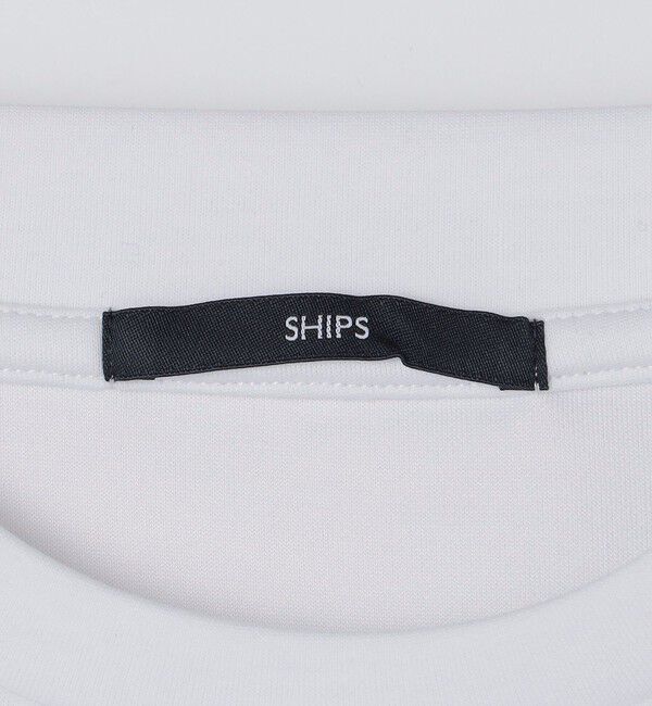 SHIPS「【WEB限定】ダブル ニット ビズ ネック ロングスリーブ Tシャツ」|Tシャツ・カットソー|