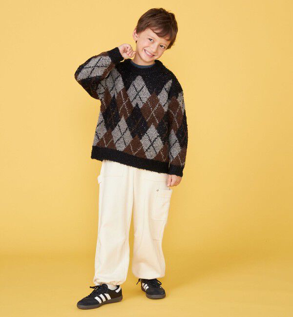 SHIPS KIDS「100～130cm /〈洗濯機可能〉アーガイル ニット」|ニット・セーター|