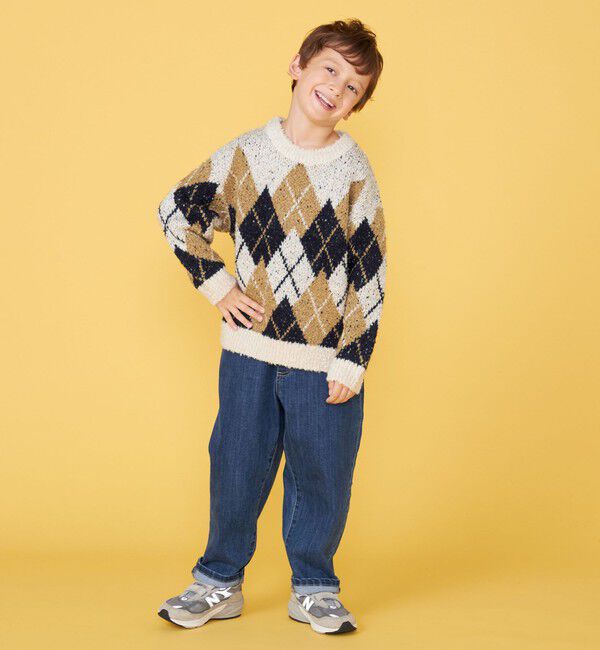SHIPS KIDS「100～130cm /〈洗濯機可能〉アーガイル ニット」|ニット・セーター|