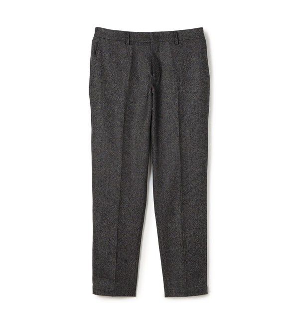 TOMORROWLAND MENS「カレッジフランネルウール ノープリーツスラックス」|スラックス|18 グレーピンヘッド
