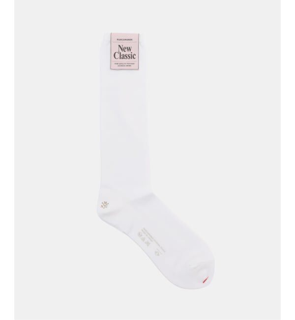 NOBLE「MARCOMONDE/マルコモンド cotton back seam high socks30」|ソックス|ホワイト