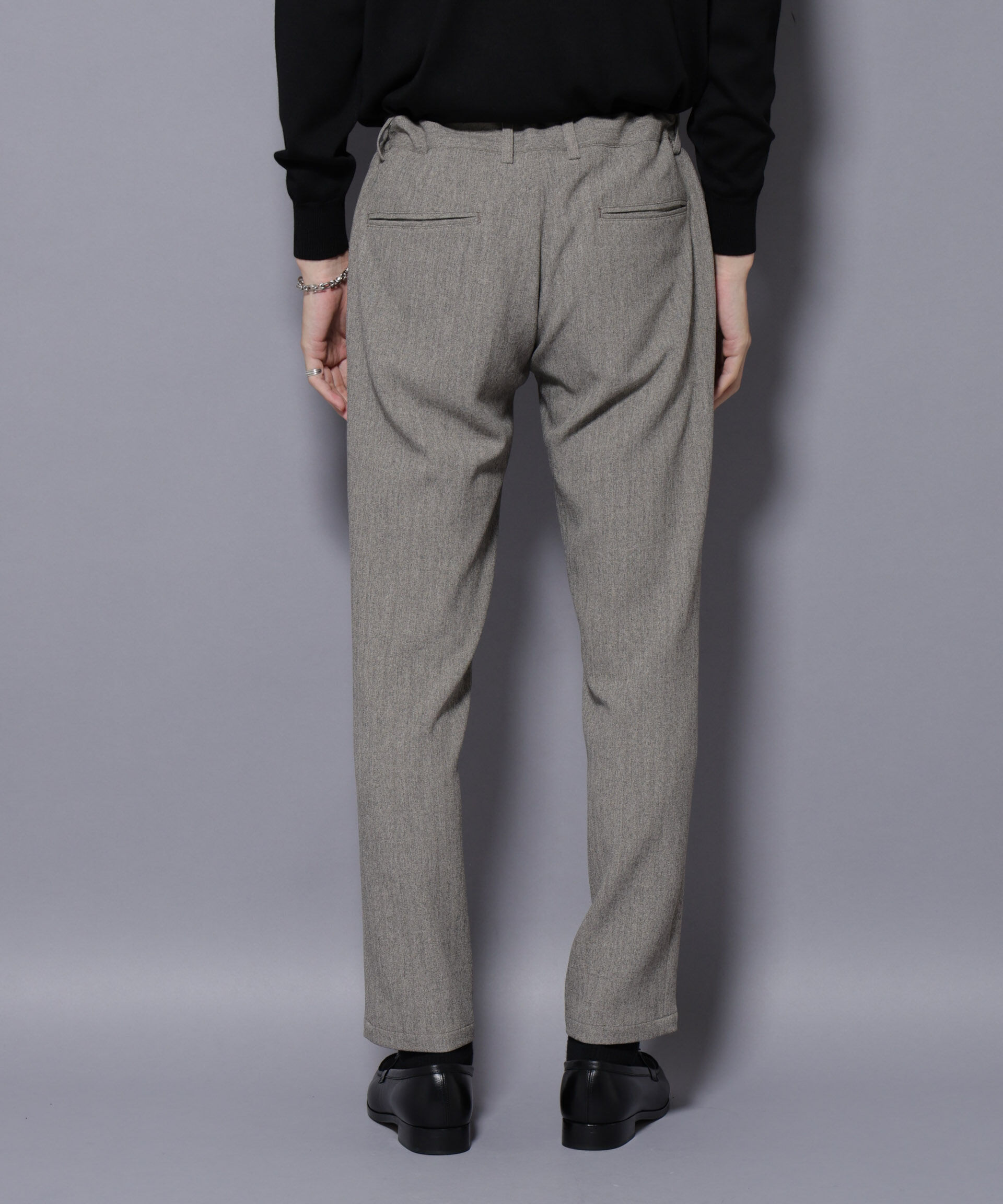 NANO universe「｢N TROUSERS BASIC｣ 洗えるMIXツイードストレッチパンツ(セットアップ可)」|スーツ|