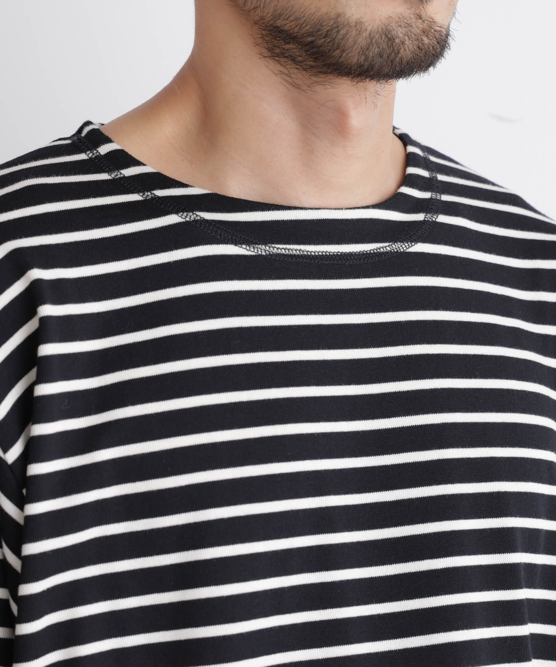 NANO universe「ボーダーバスクTシャツ 長袖」|Tシャツ・カットソー|