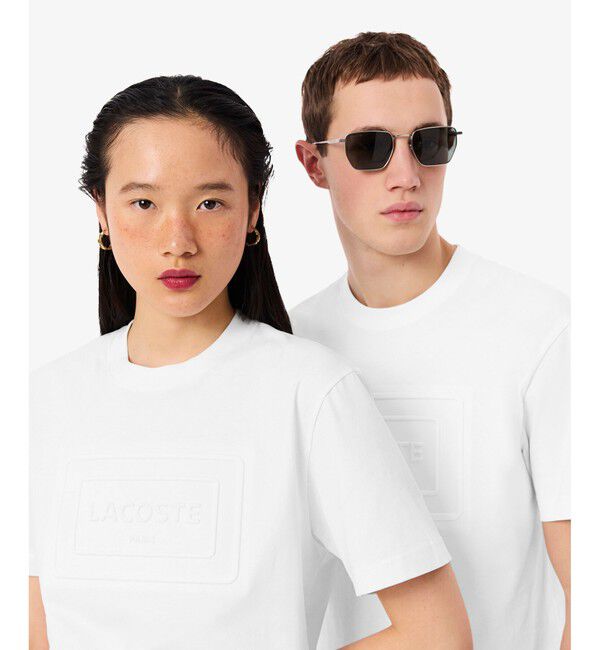 LACOSTE「エンボスパリロゴ クルーネックTシャツ」|Tシャツ・カットソー|