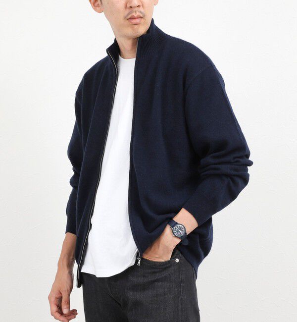 NOLLEY'S goodman「ウールカシミヤ スタンドジップニット 26AW」|ニット・セーター|ダークネイビー