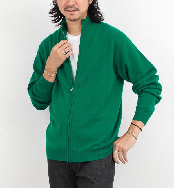 NOLLEY'S goodman「ウールカシミヤ スタンドジップニット 26AW」|ニット・セーター|グリーン