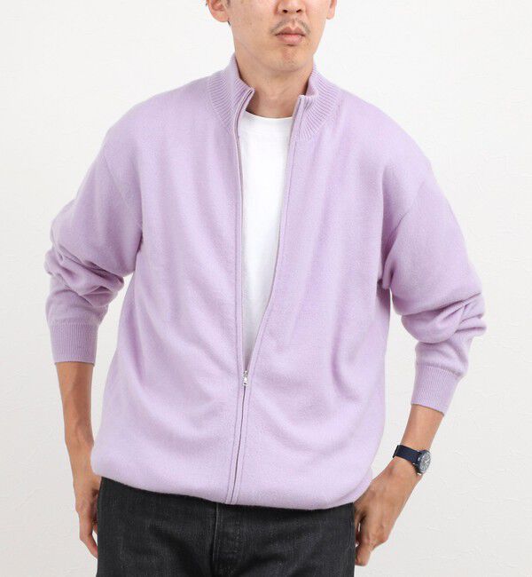 NOLLEY'S goodman「ウールカシミヤ スタンドジップニット 26AW」|ニット・セーター|パープル