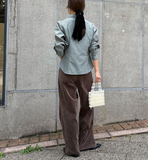 fredy emue「【WEB限定カラーあり】フロントギャザーコンパクトシャツ」|シャツ・ブラウス|