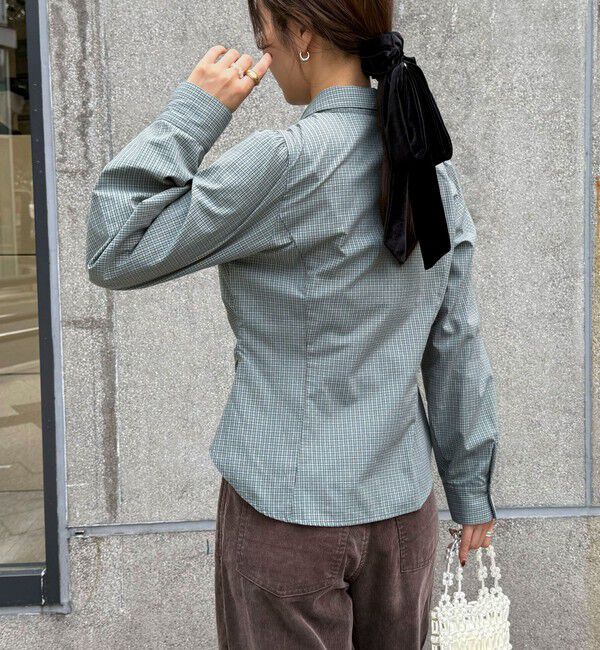 fredy emue「【WEB限定カラーあり】フロントギャザーコンパクトシャツ」|シャツ・ブラウス|