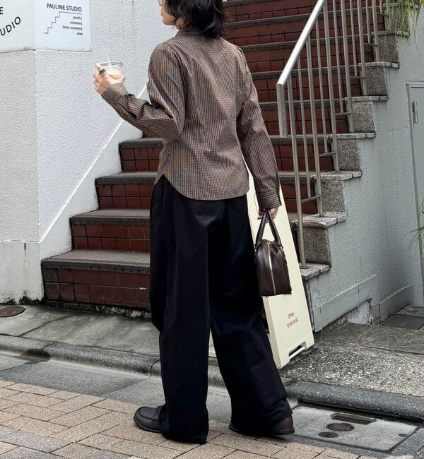fredy emue「【WEB限定カラーあり】フロントギャザーコンパクトシャツ」|シャツ・ブラウス|