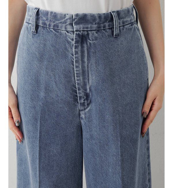  「デニムセンタープレスパンツ」|デニム|
