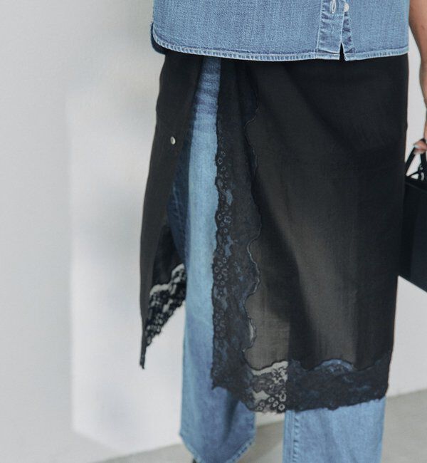  「レーストリムマルチWAYスカーフ」|バンダナ・スカーフ|ブラック