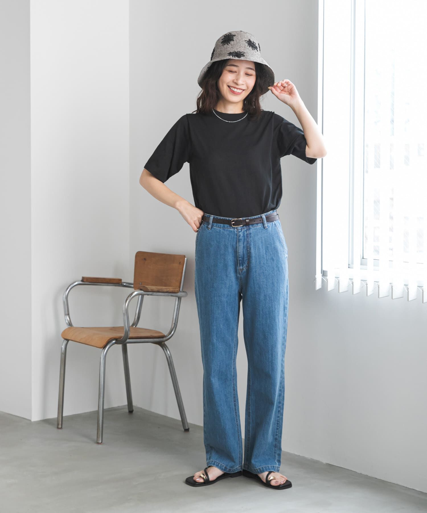URBAN RESEARCH DOORS「『仁村紗和さん着用』『UR TECH』ｻﾏｼｪｱﾆｯﾄﾊｰﾌｽﾘｰﾌﾞﾌﾟﾙ」|Tシャツ・カットソー|