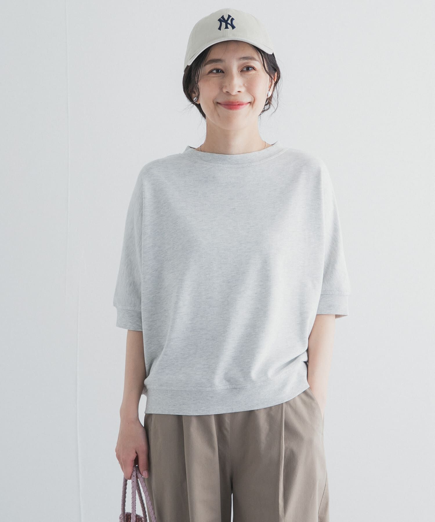 URBAN RESEARCH DOORS「モダールコットン裏毛ドルマンプルオーバー」|Tシャツ・カットソー|