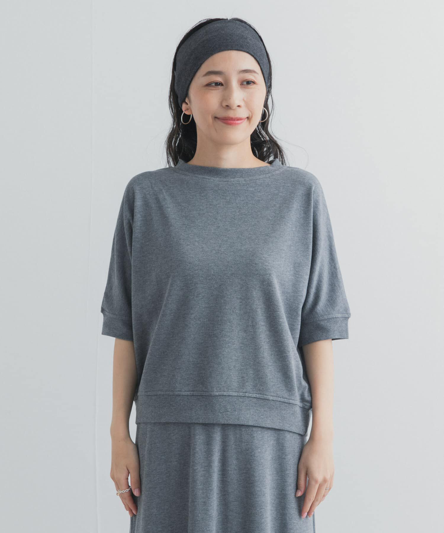 URBAN RESEARCH DOORS「モダールコットン裏毛ドルマンプルオーバー」|Tシャツ・カットソー|