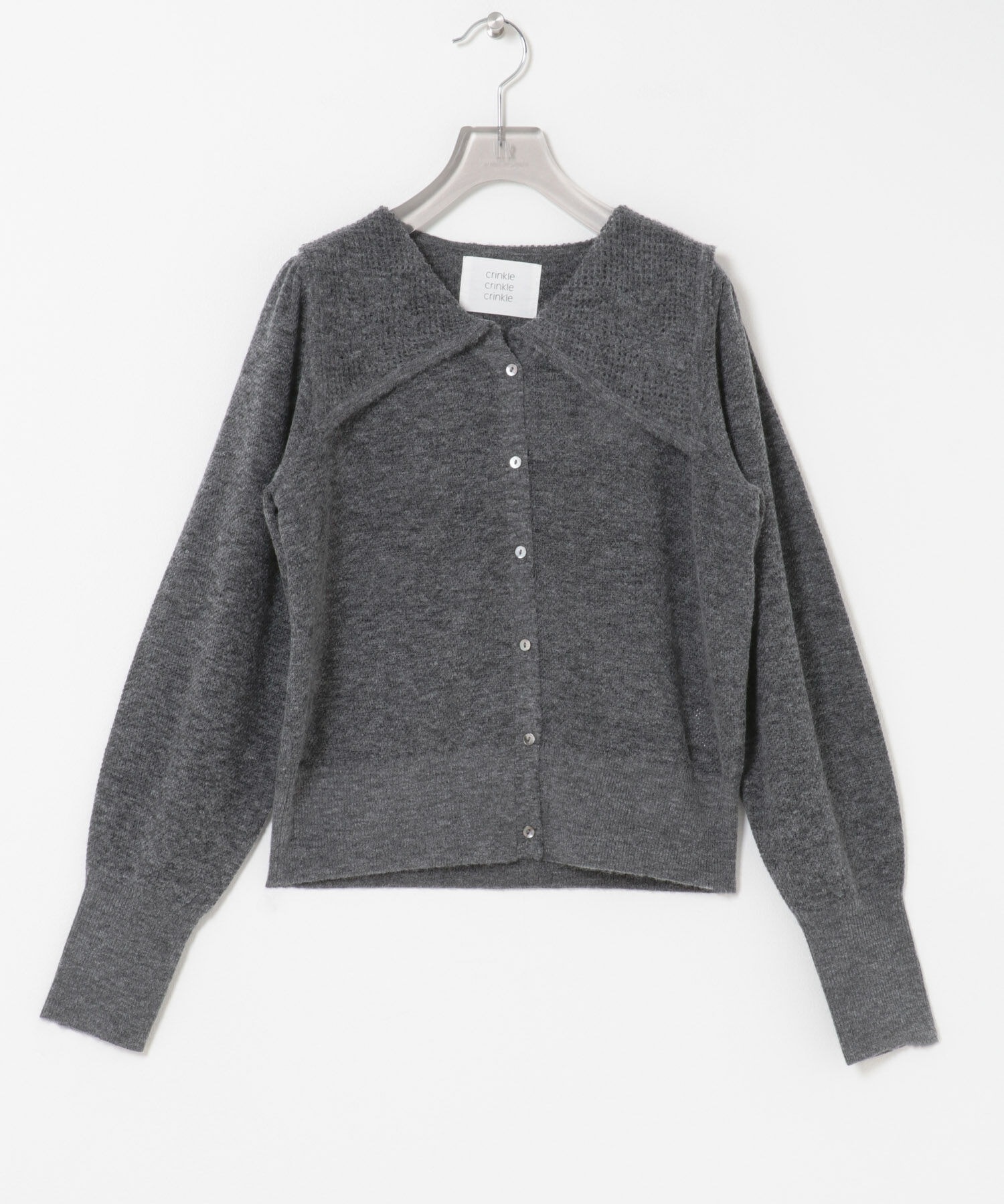 URBAN RESEARCH「crinkle crinkle crinkle　POINT TAIL SAILOR KNIT」|ニット・セーター|グレー