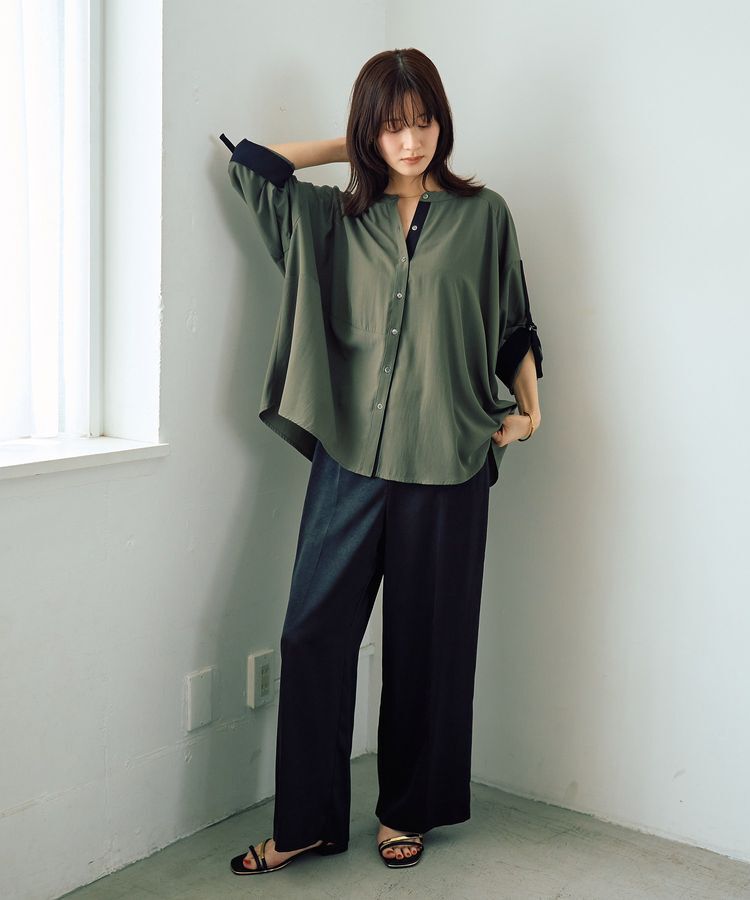 YECCA VECCA「ヴィンテージサテンストレートパンツ」|その他|