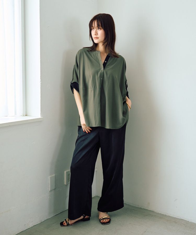 YECCA VECCA「ヴィンテージサテンストレートパンツ」|その他|
